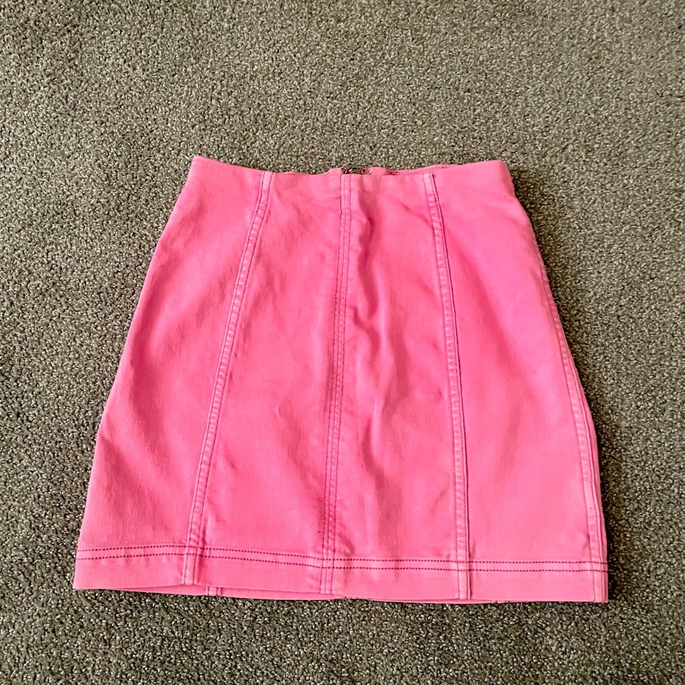 Free People hot pink mini skirt